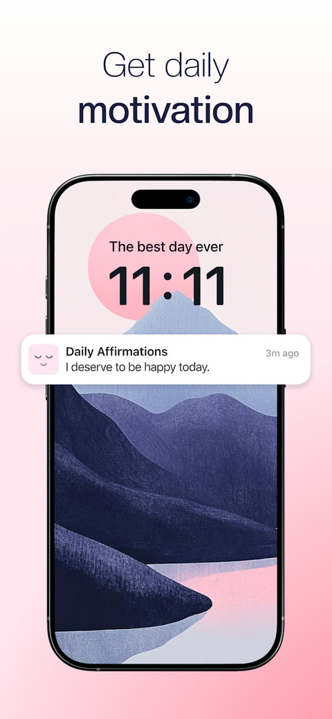 Daily motivation notification on the lock screen